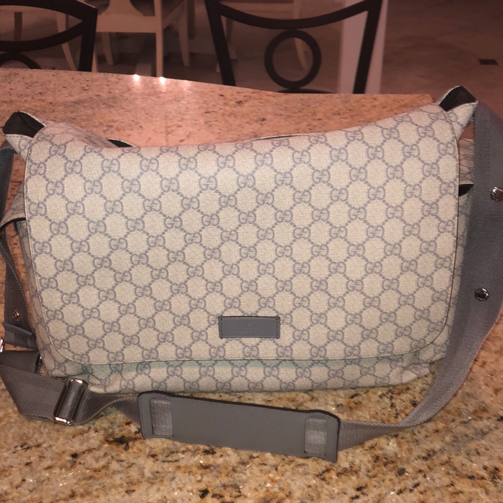 Gucci GG Monogram Messenger Diaper Bag